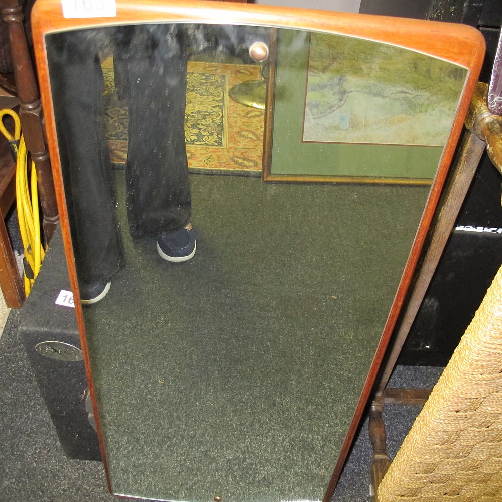 Lot 163: A Danish Mid-Century Modern Teak Wall Mirror