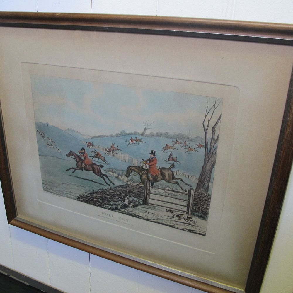 Lot 236: Henry Alken (1785-1851), 'Full Cry', Hand-Colored Etching, 1823...