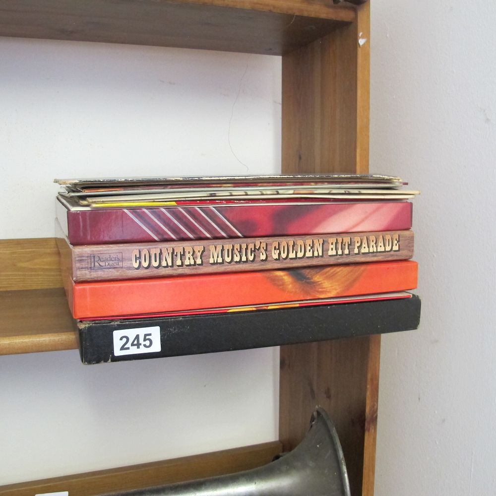 Lot 245: A Collection of Country Music Vinyl Record Box...