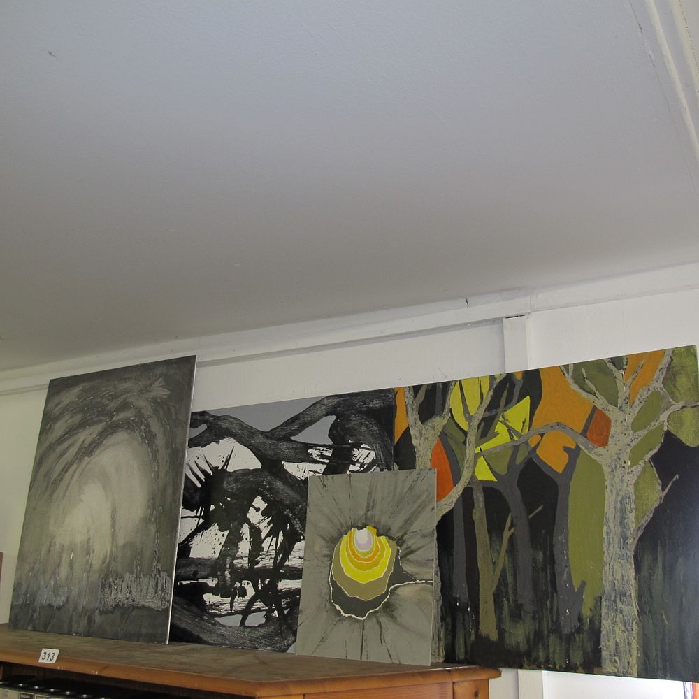 Lot 313: A Collection of Four Modern Abstract Paintings