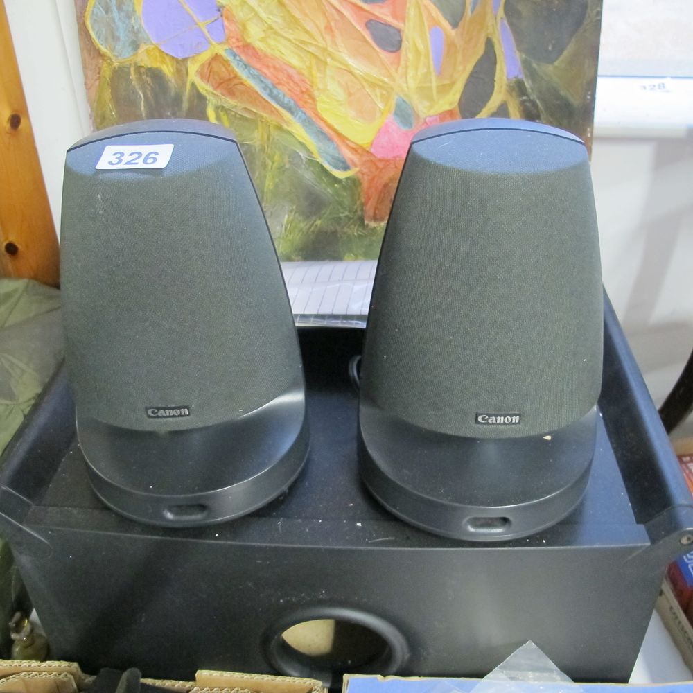 Lot 326: Canon SV-15 "Darth Vader" 2.1 Speaker System