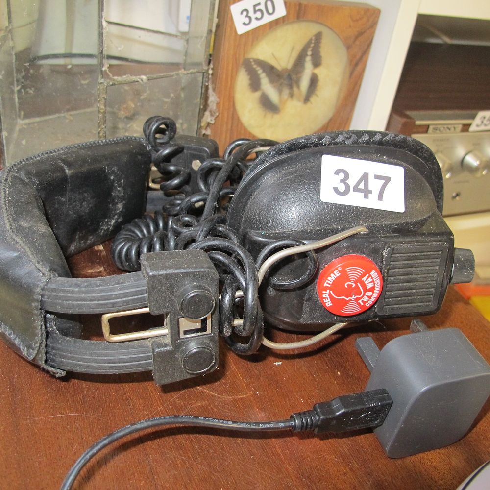 Lot 347: Utilitarian Over-Ear Communication Headset with USB Power Adapter