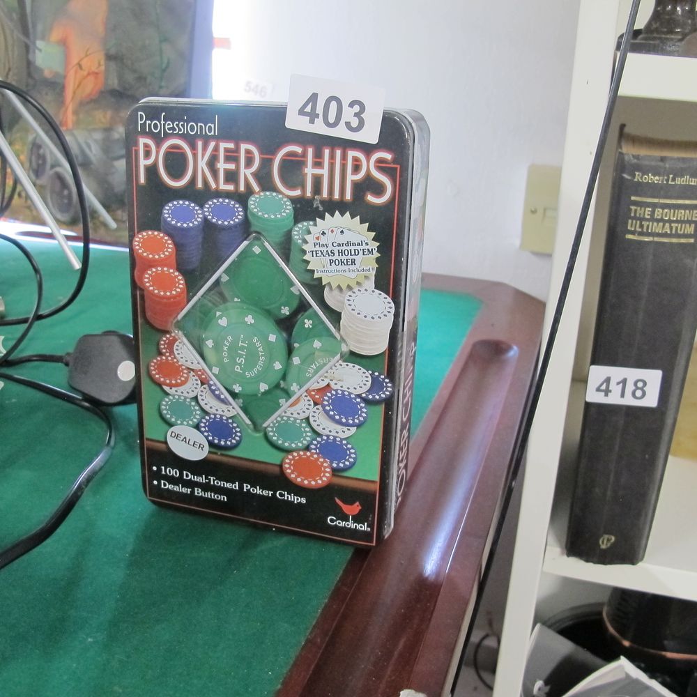 Lot 403: Cardinal Professional 100 Dual-Toned Poker Chips Set with...