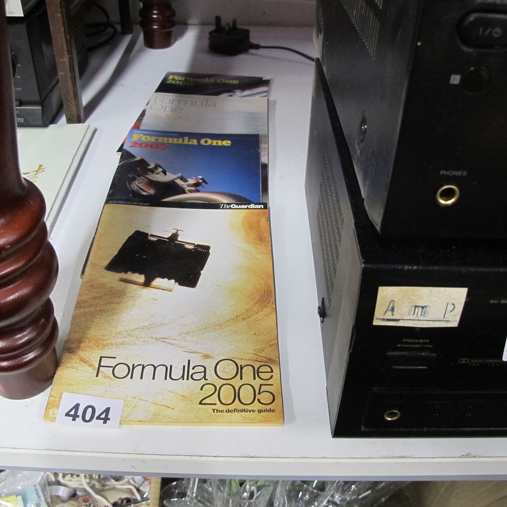 Lot 404: Formula One Guides/ programmes over four years