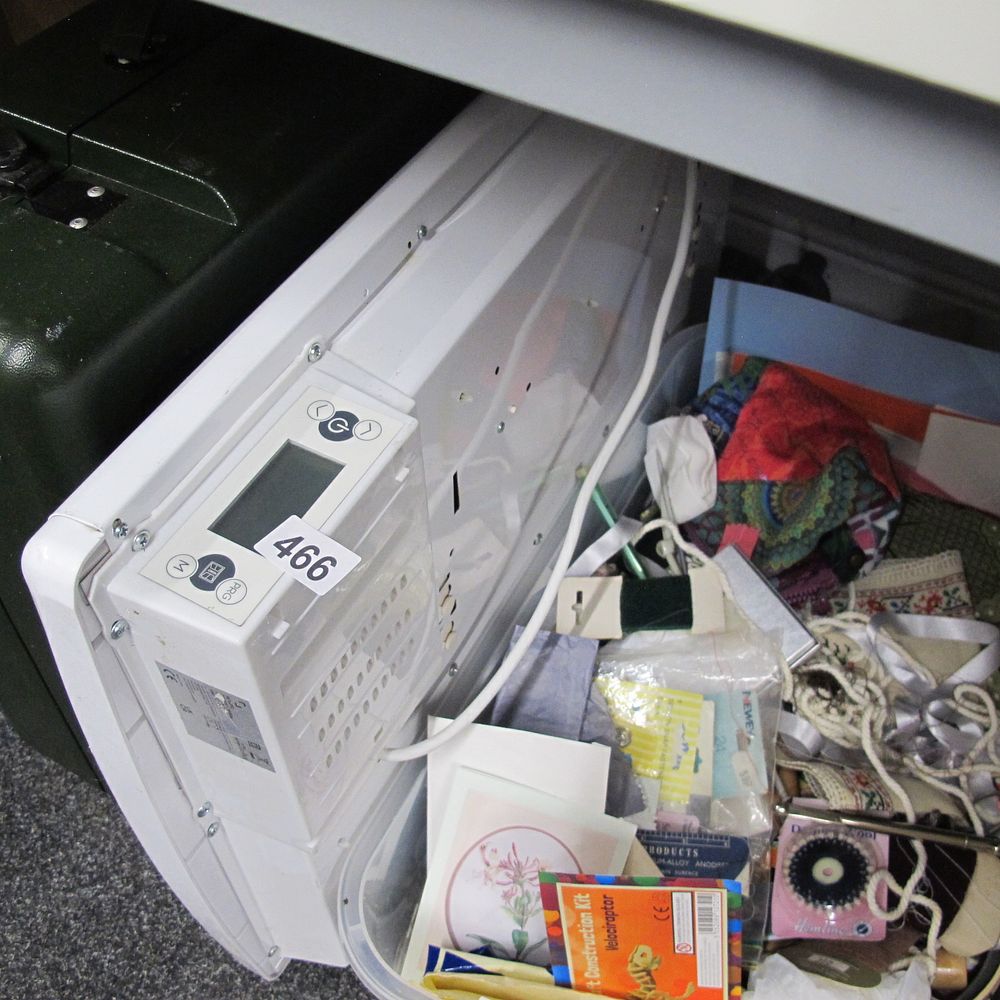 Lot 466: Modern White Electronic Control Panel for HVAC/Heating Unit,...