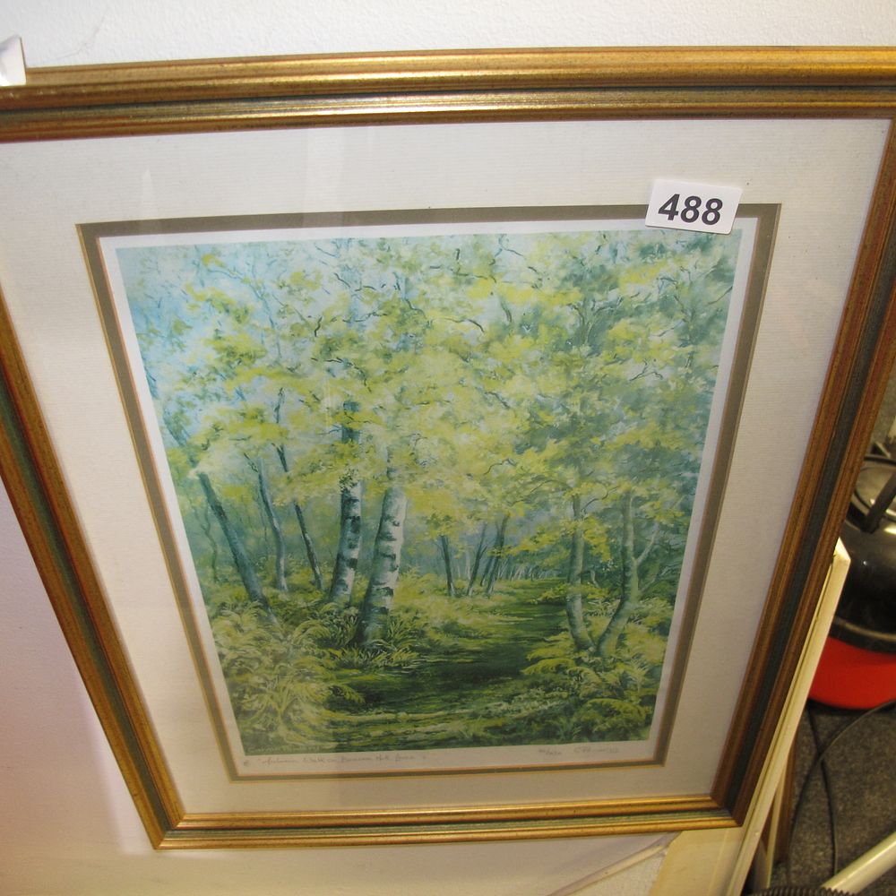 Lot 488: Limited Edition Print, 'Autumn Walk on Beacon Hill...