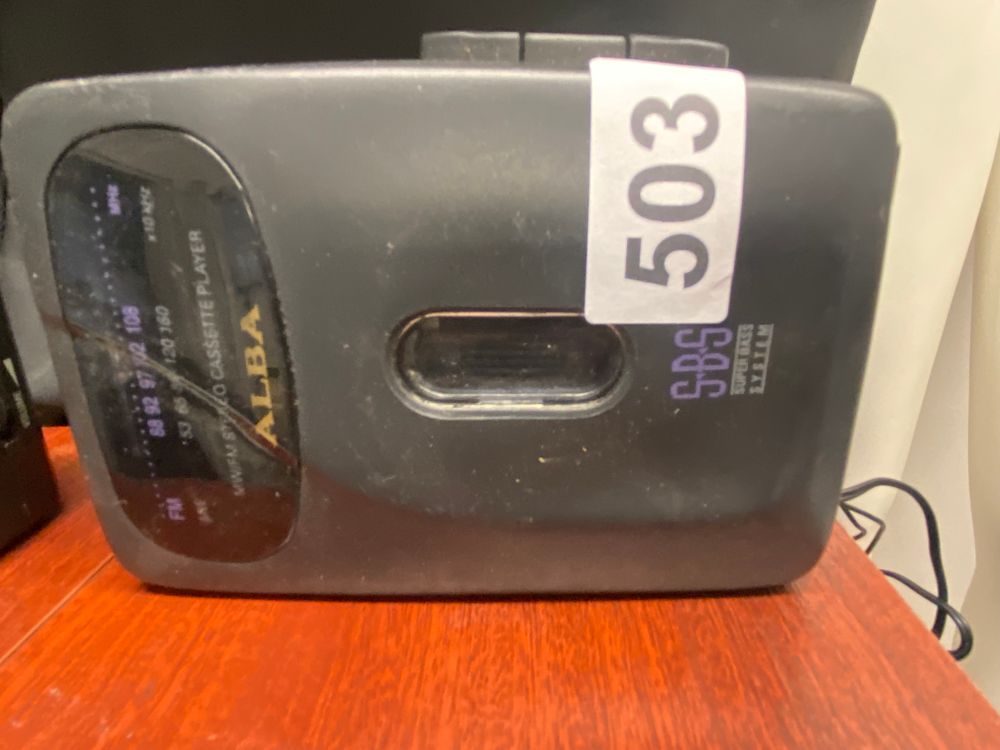 Lot 503: ALBA CPR805 Personal Stereo Cassette Player AM FM...