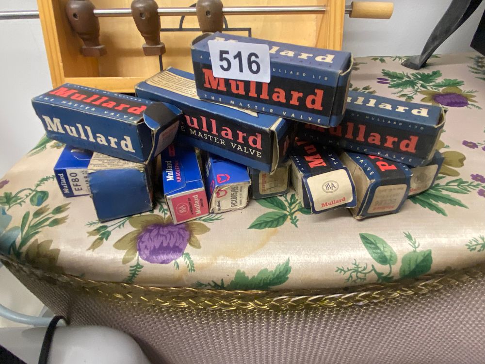 Lot 516: Collection of Vintage Mullard Vacuum Tubes (Valves) in...