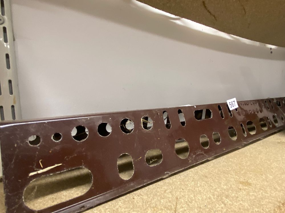 Lot 567: Industrial Coated Steel Perforated Support Beam