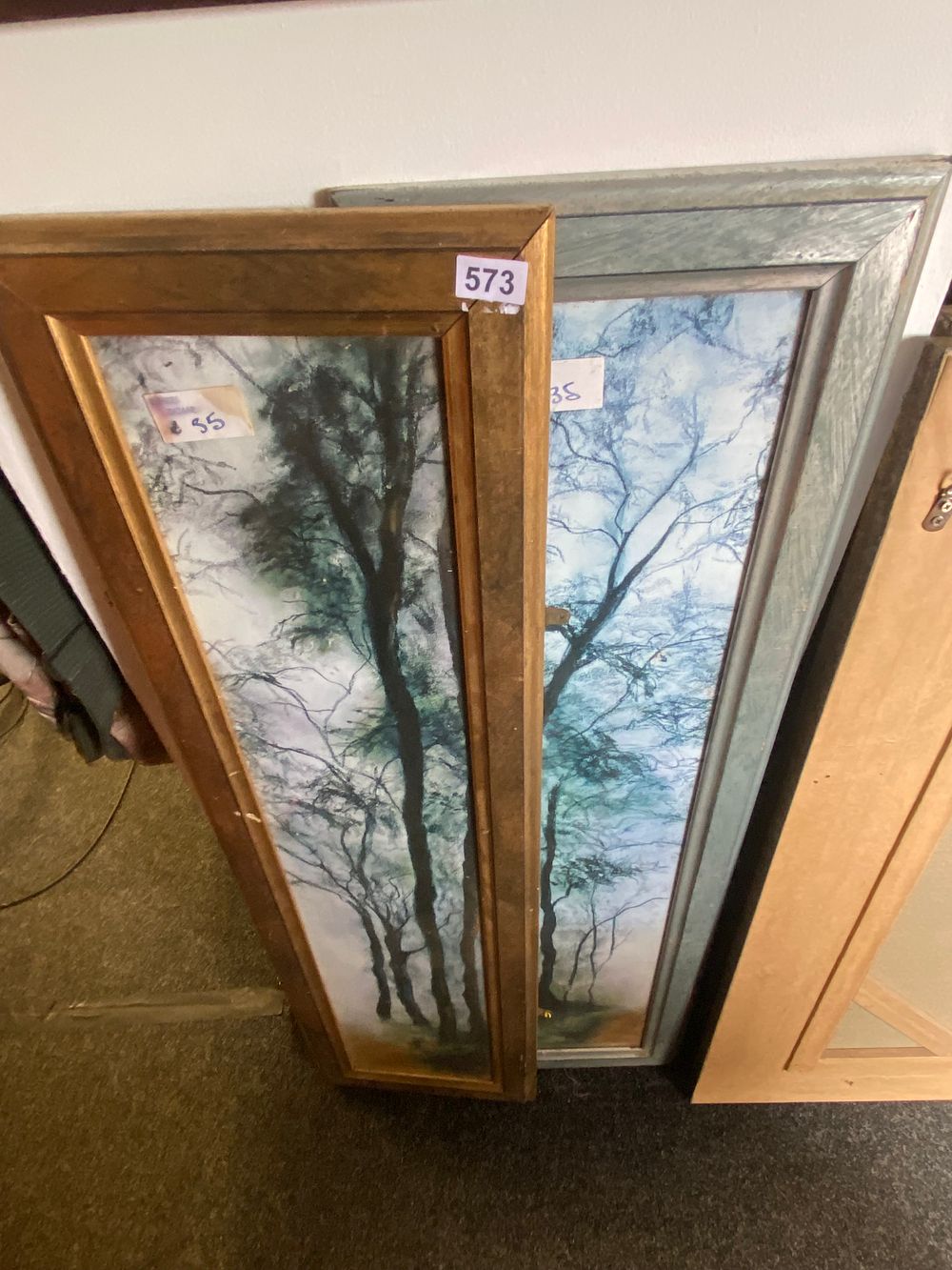 Lot 573: A Pair of Framed Impressionistic Woodland Scenes