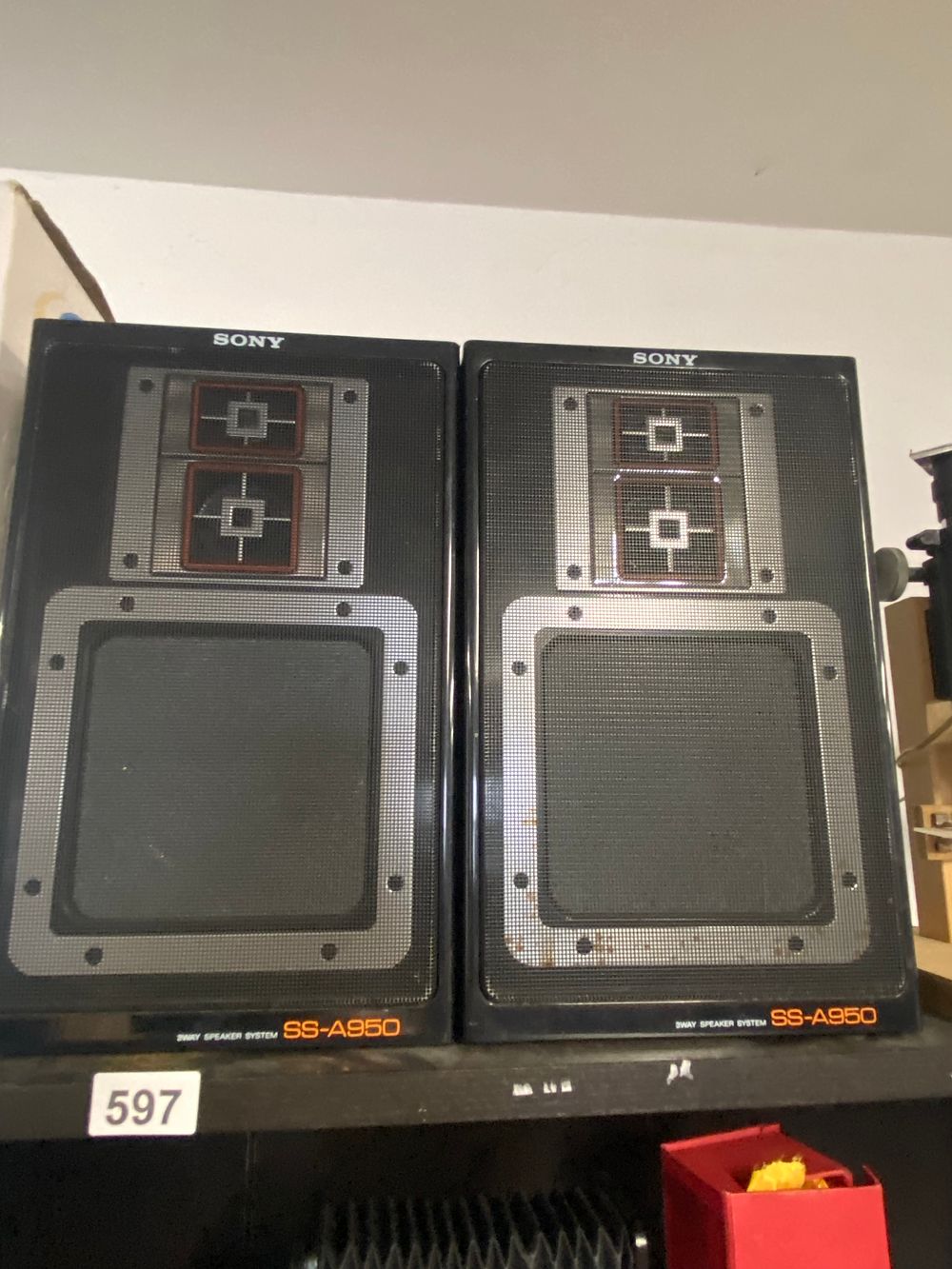 Lot 597: Pair of Sony SS-A950 3-Way Speaker Systems