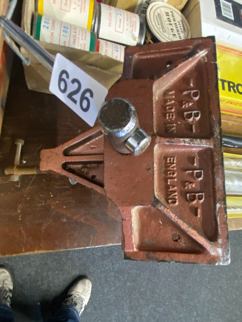 Lot 626: Vintage P & B 6-inch Cast Iron Bench...