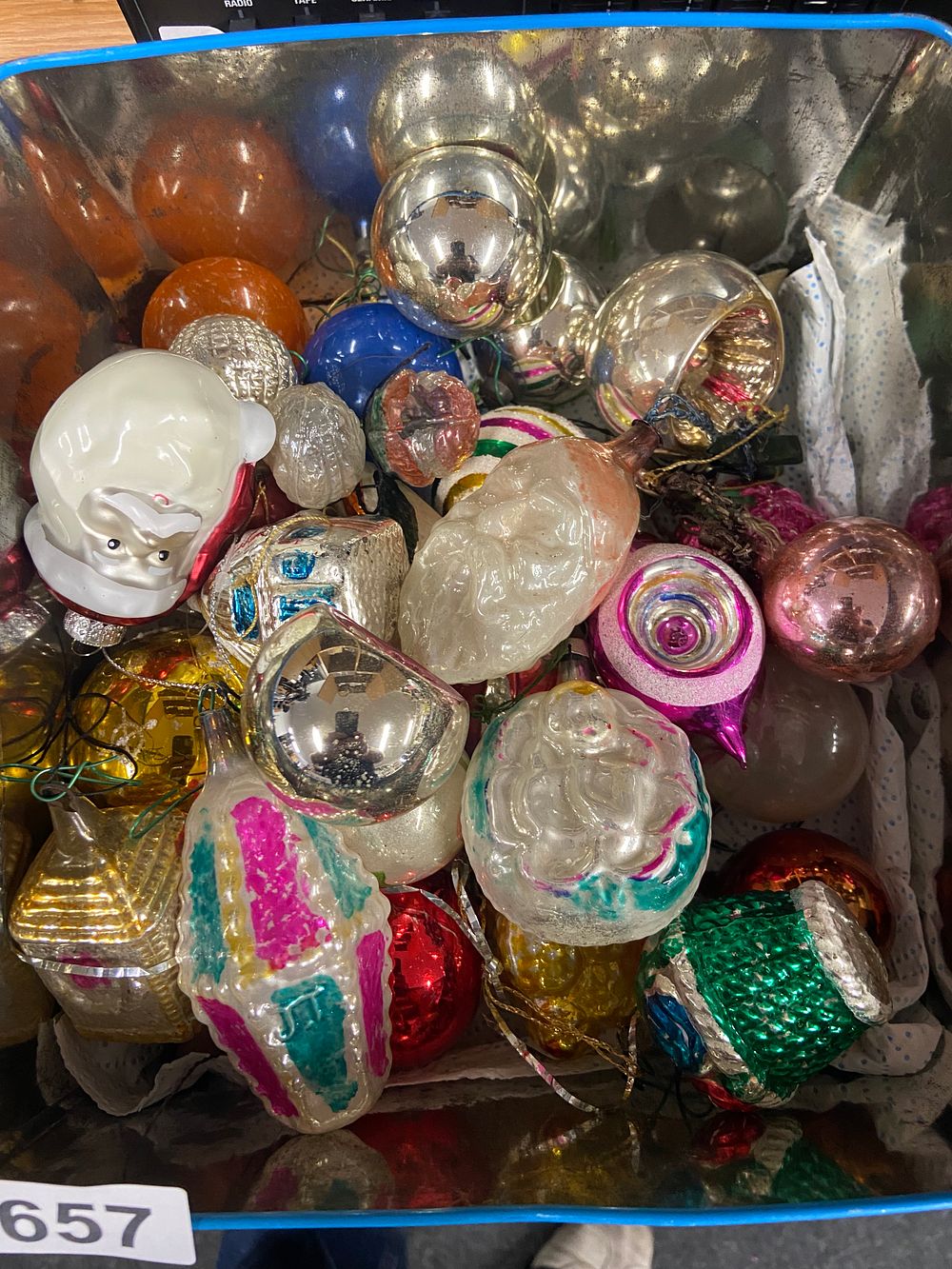 Lot 657: A Collection of Vintage Blown Glass Christmas Tree...