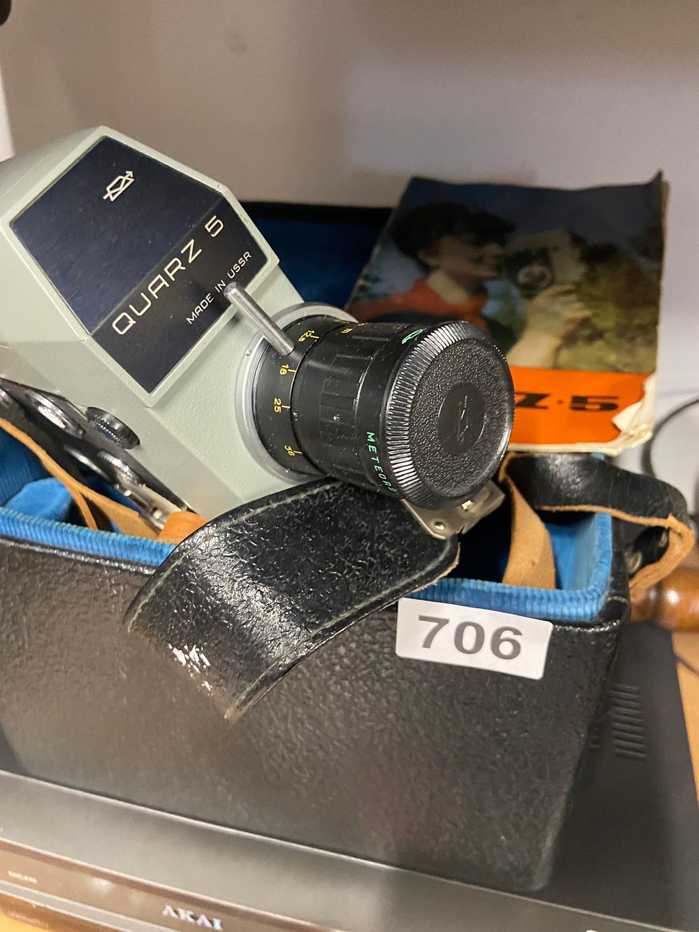 Lot 706: Soviet QUARZ 5 8mm Movie Camera with Meteor...