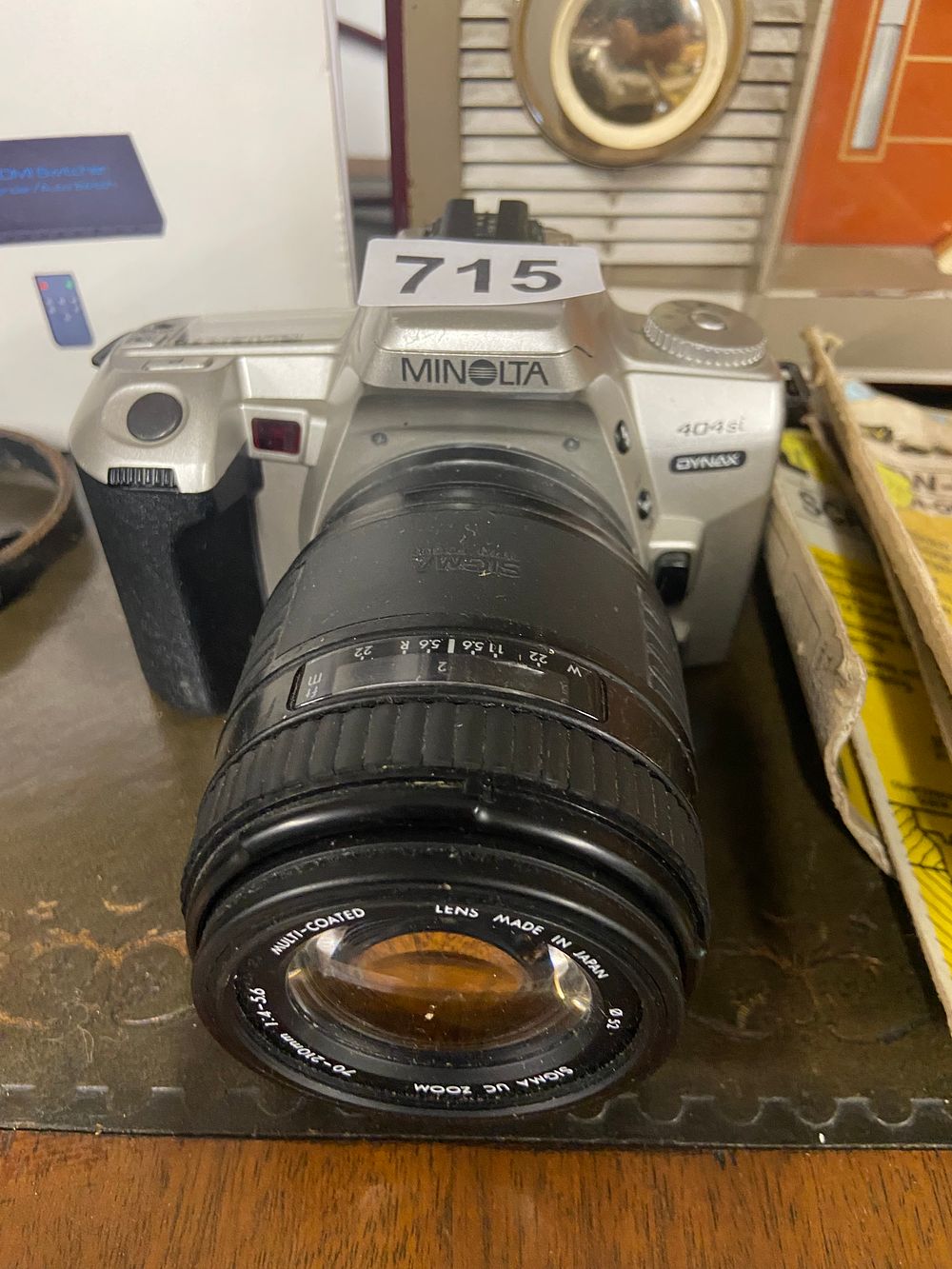 Lot 715: Minolta Dynax 404si 35mm SLR Camera with Sigma...