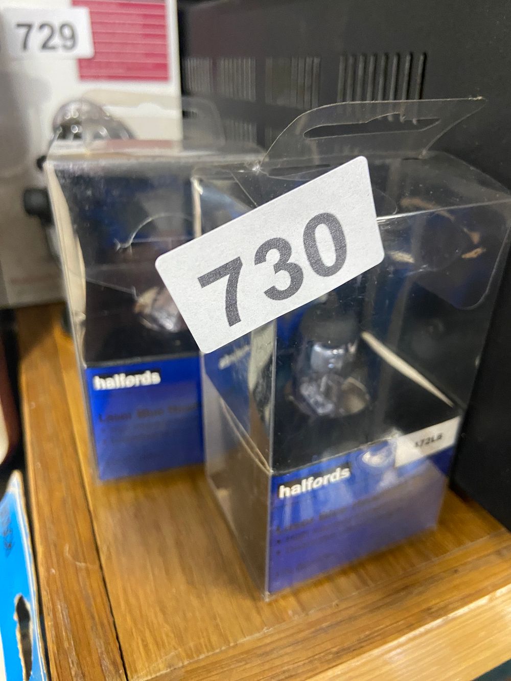 Lot 730: Pair of Halfords Laser Blue H72LB Automotive Light...