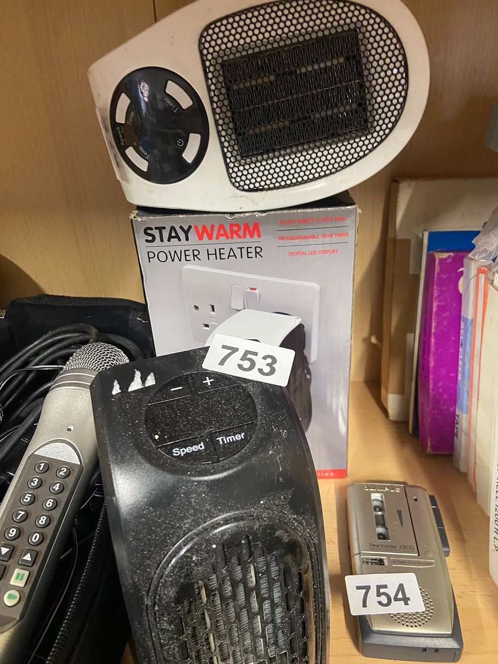 Lot 753: A Collection of Portable Electric Heaters, Handheld Microphone,...