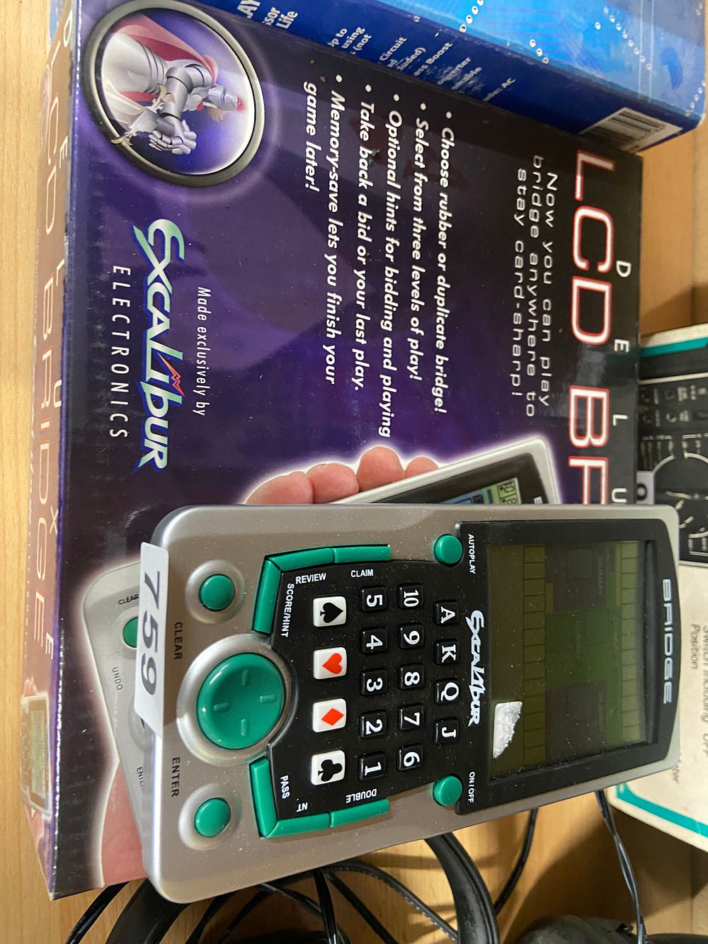 Lot 759: Excalibur Deluxe LCD Bridge Handheld Electronic Game, Model...