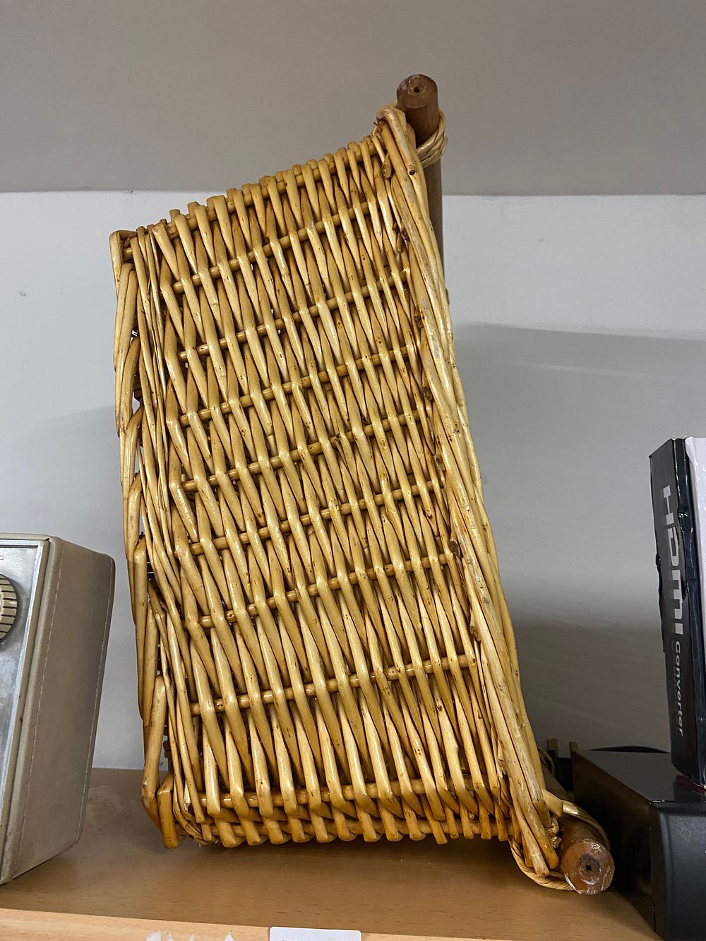 Lot 767: Rustic Woven Cane and Wood Panel
