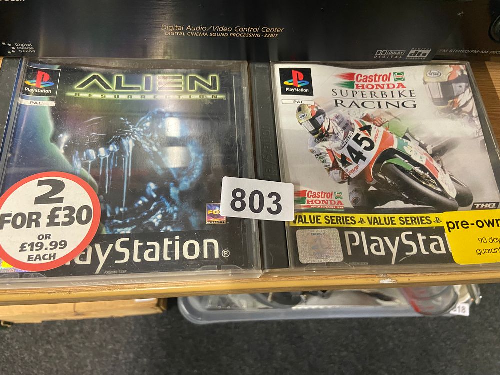 Lot 803: Sony PlayStation 1 (PS1) PAL: Alien Resurrection &...