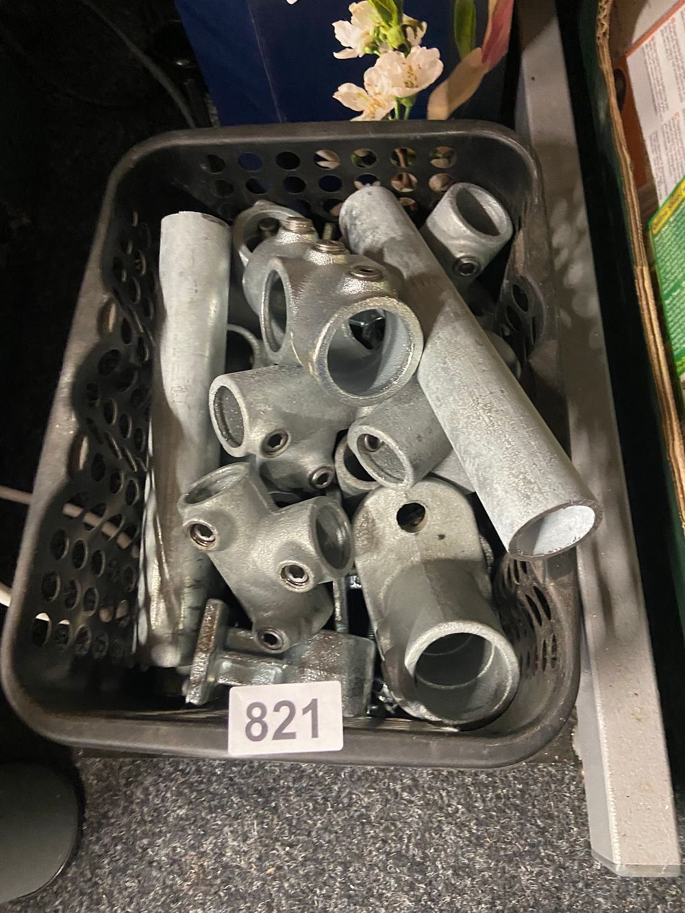 Lot 821: SteelTek Structural Galvanized Pipe Fittings and Associated Pipe...