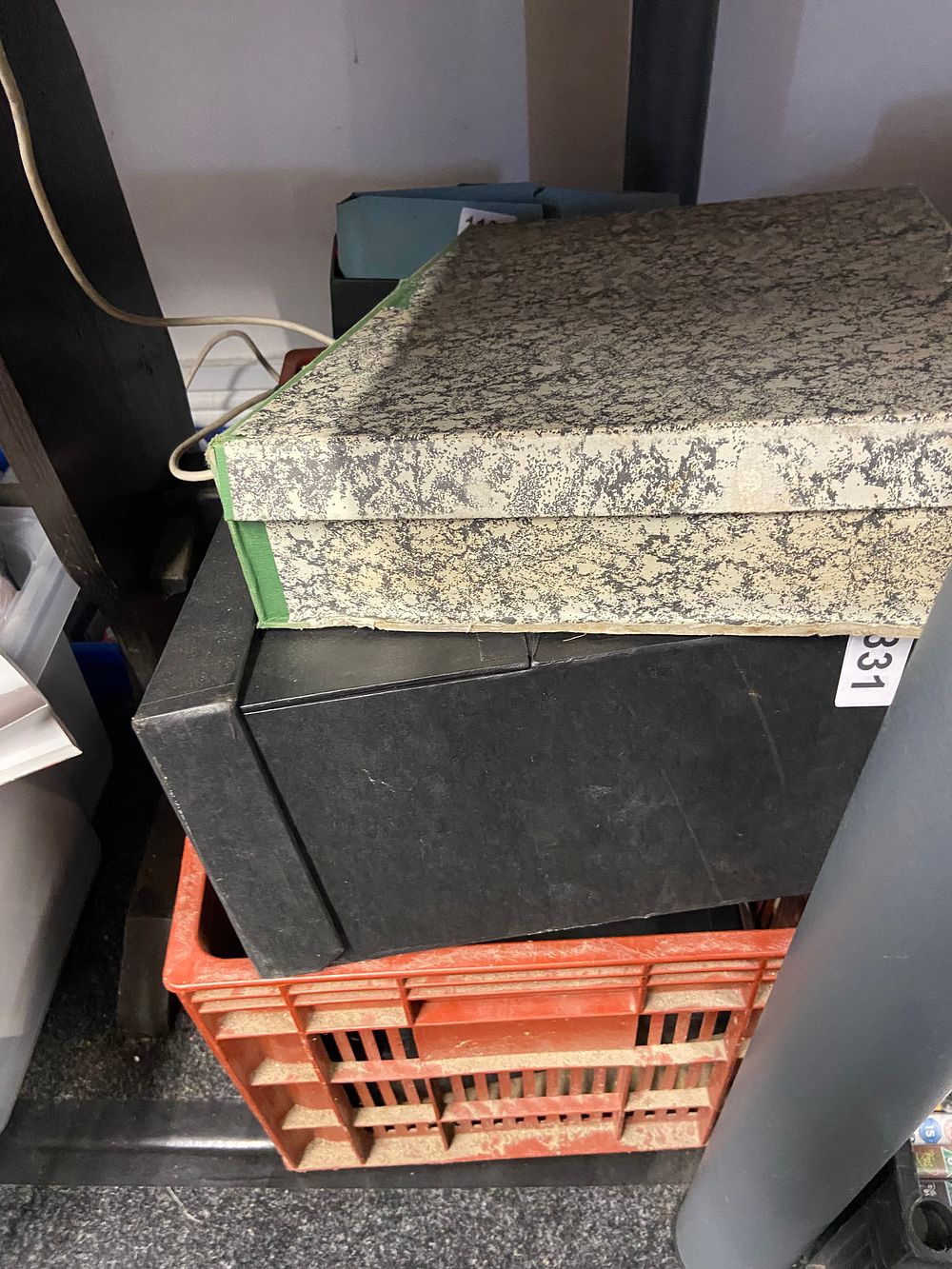 Lot 831: Stack of Three Utilitarian Storage and Transport Items