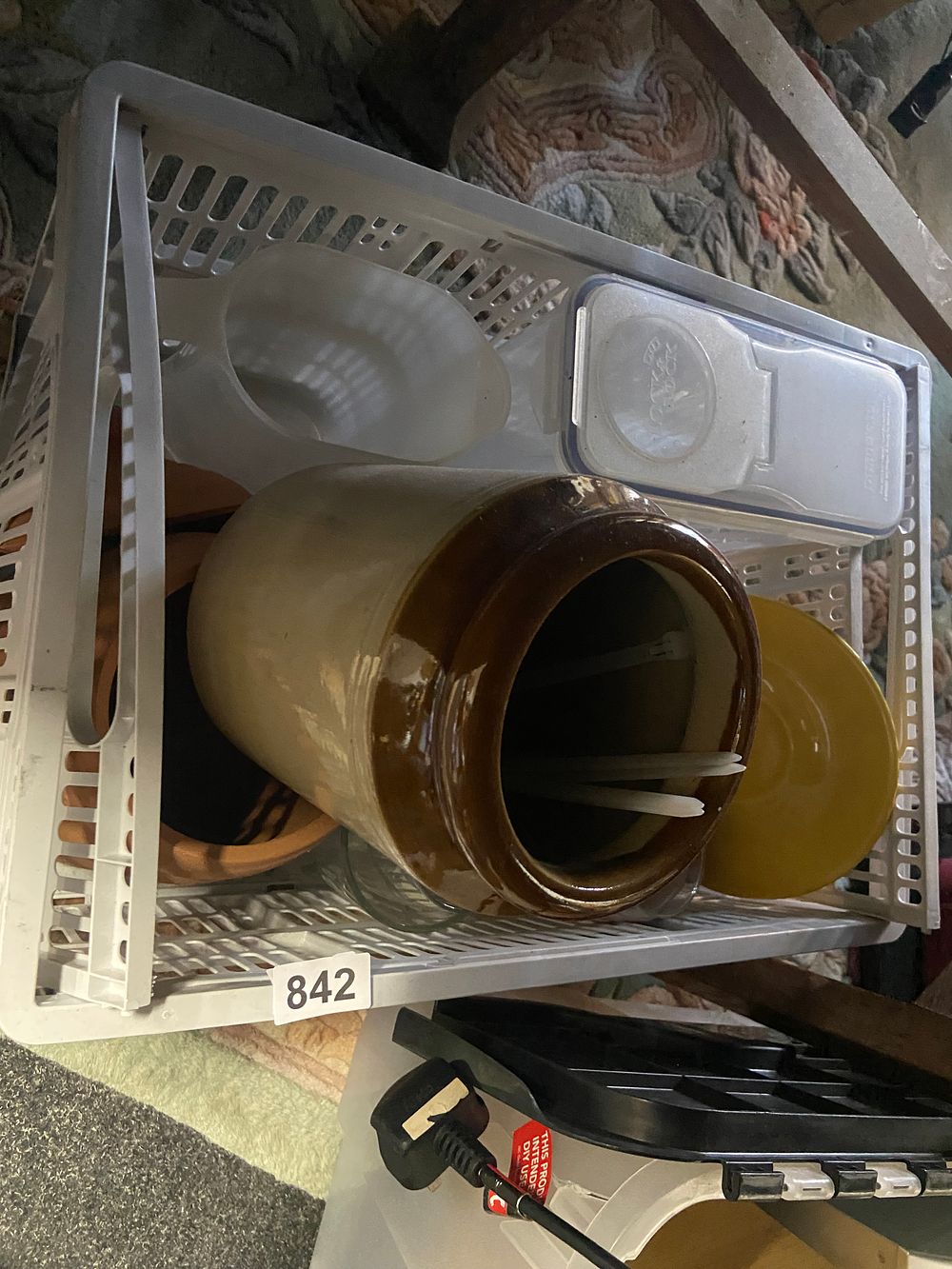 Lot 842: A Collection of Household Utilitarian Items, including a...