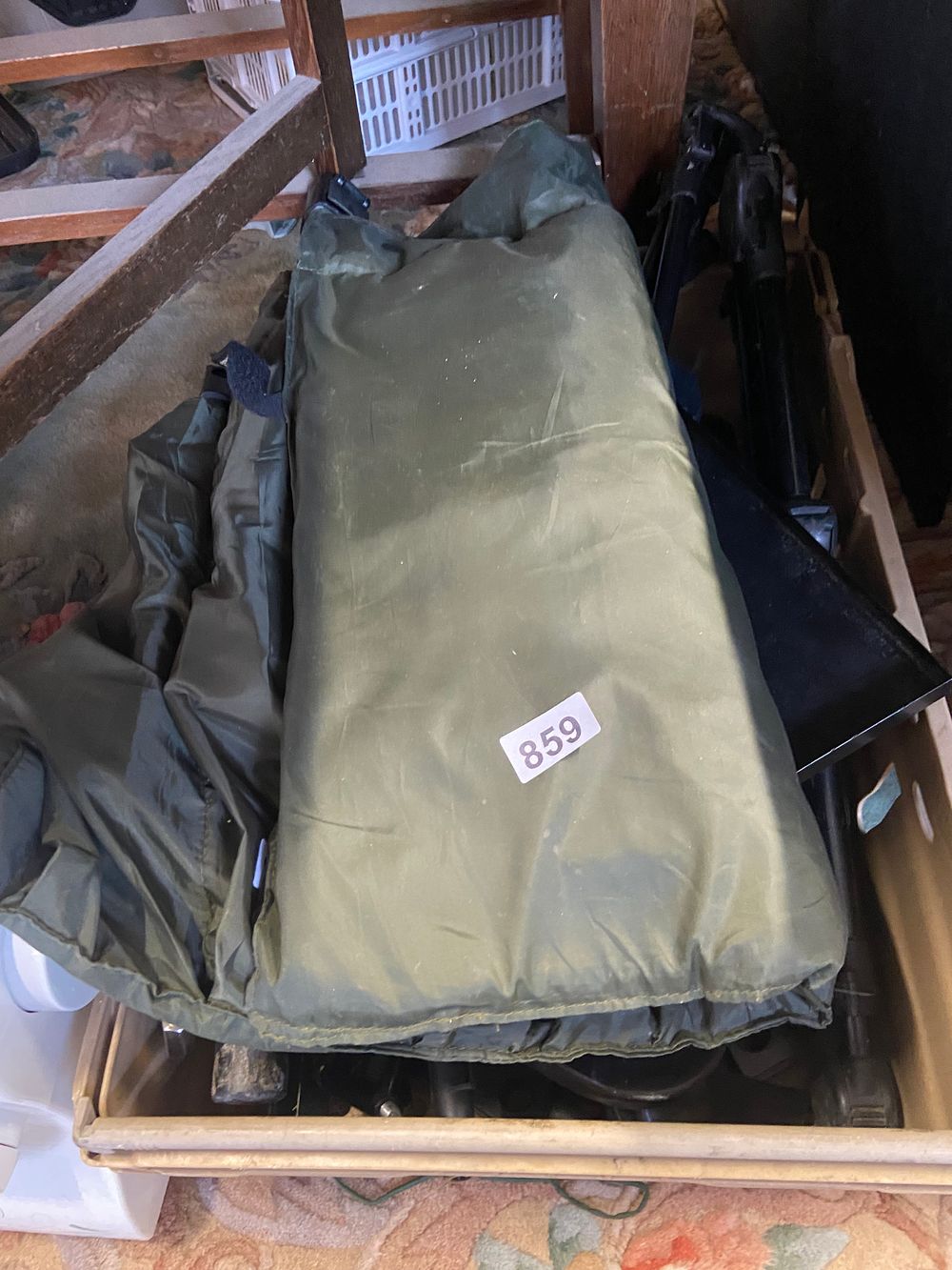 Lot 859: US Military Surplus Tent with Poles