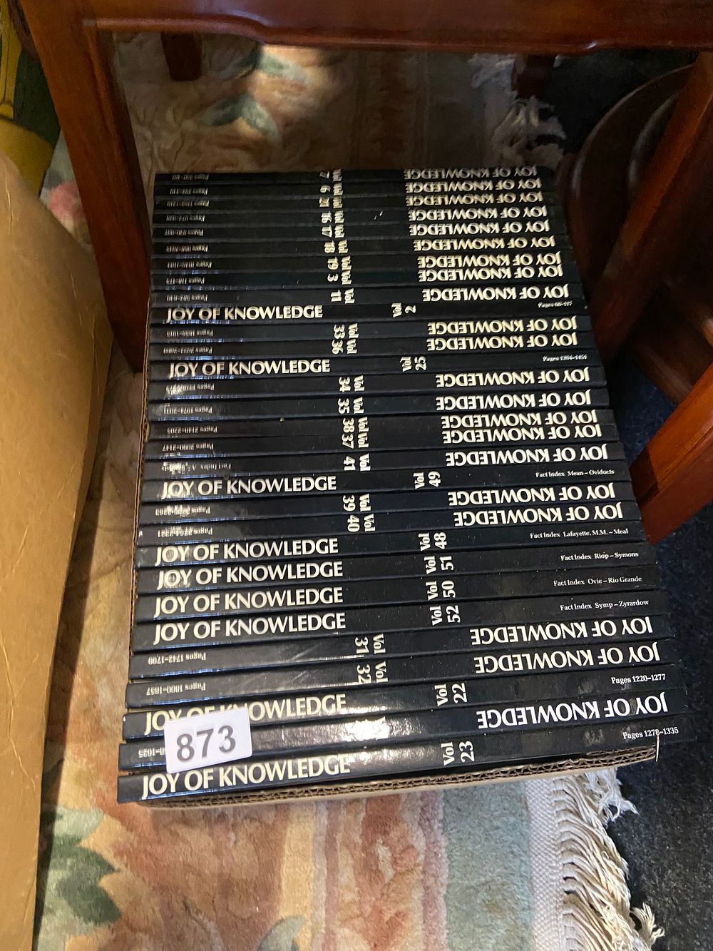 Lot 873: JOY OF KNOWLEDGE Encyclopedia Set, Incomplete Collection