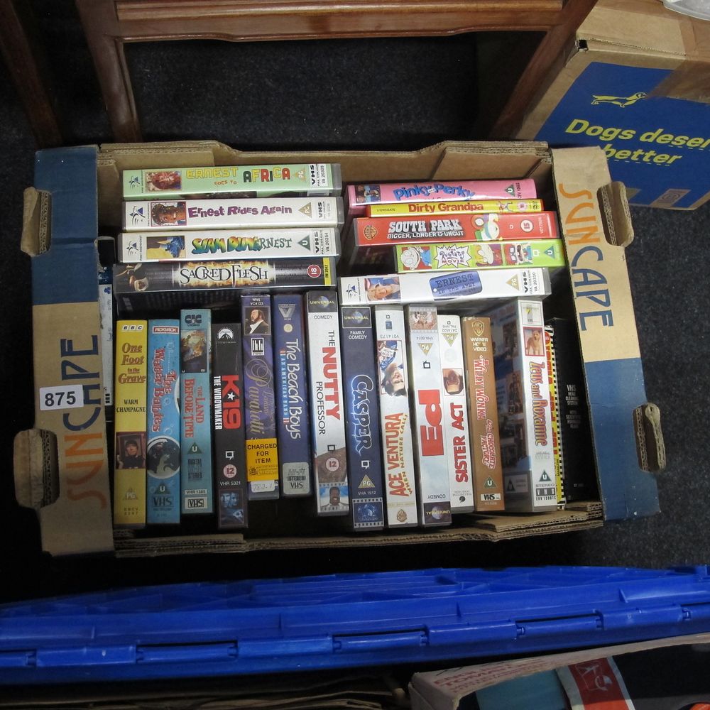 Lot 875: a collection of vintage video tapes