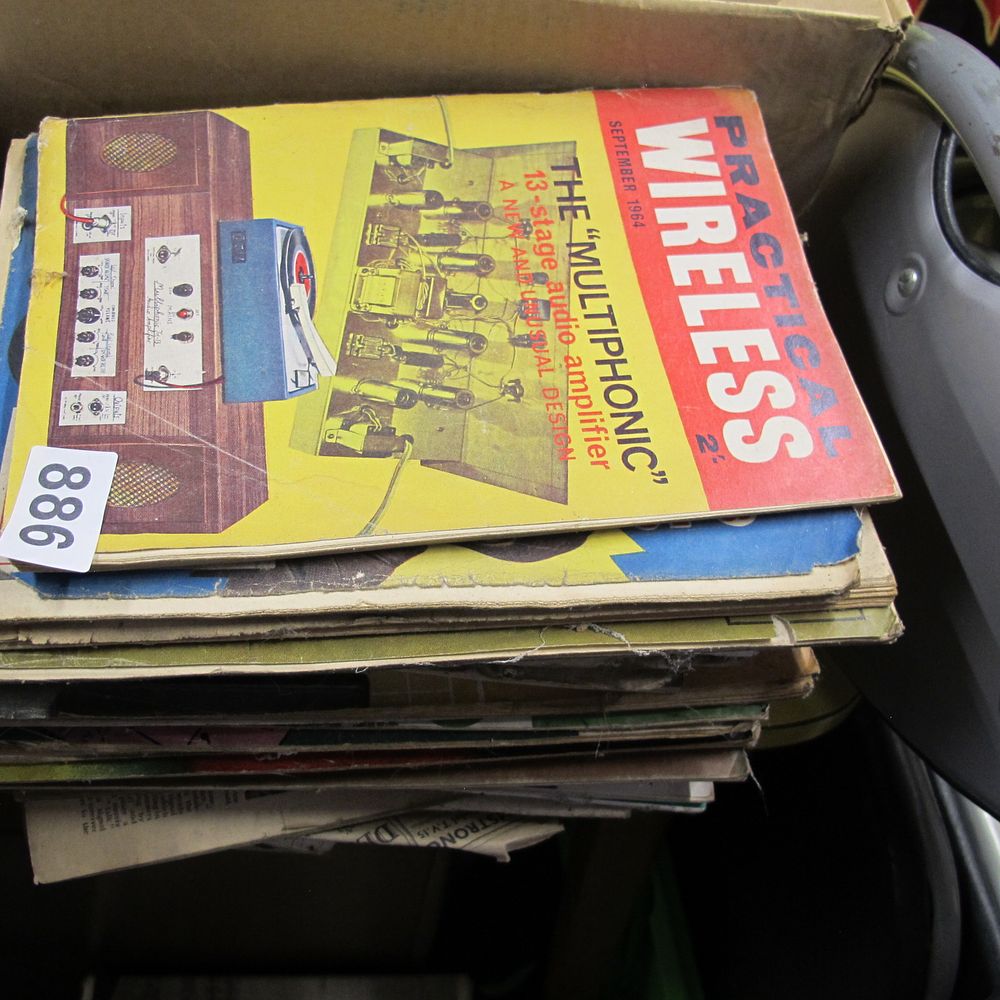 Lot 886: Wireless radio magazines