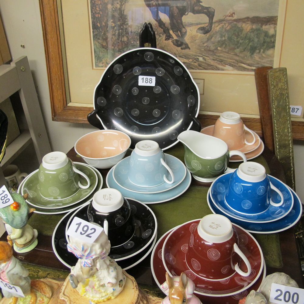 Lot 188: A Collection of Susie Cooper Bone China 'Spiral'...