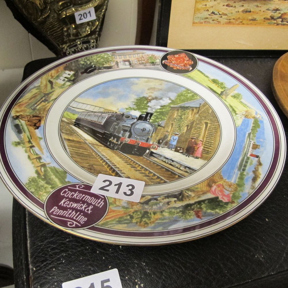 Lot 213: Coalport 'Steam Legends' Collector Plate: The Keswick &...