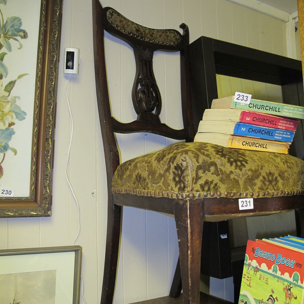 Lot 231: A Circa 1900 English Queen Anne Style Side...