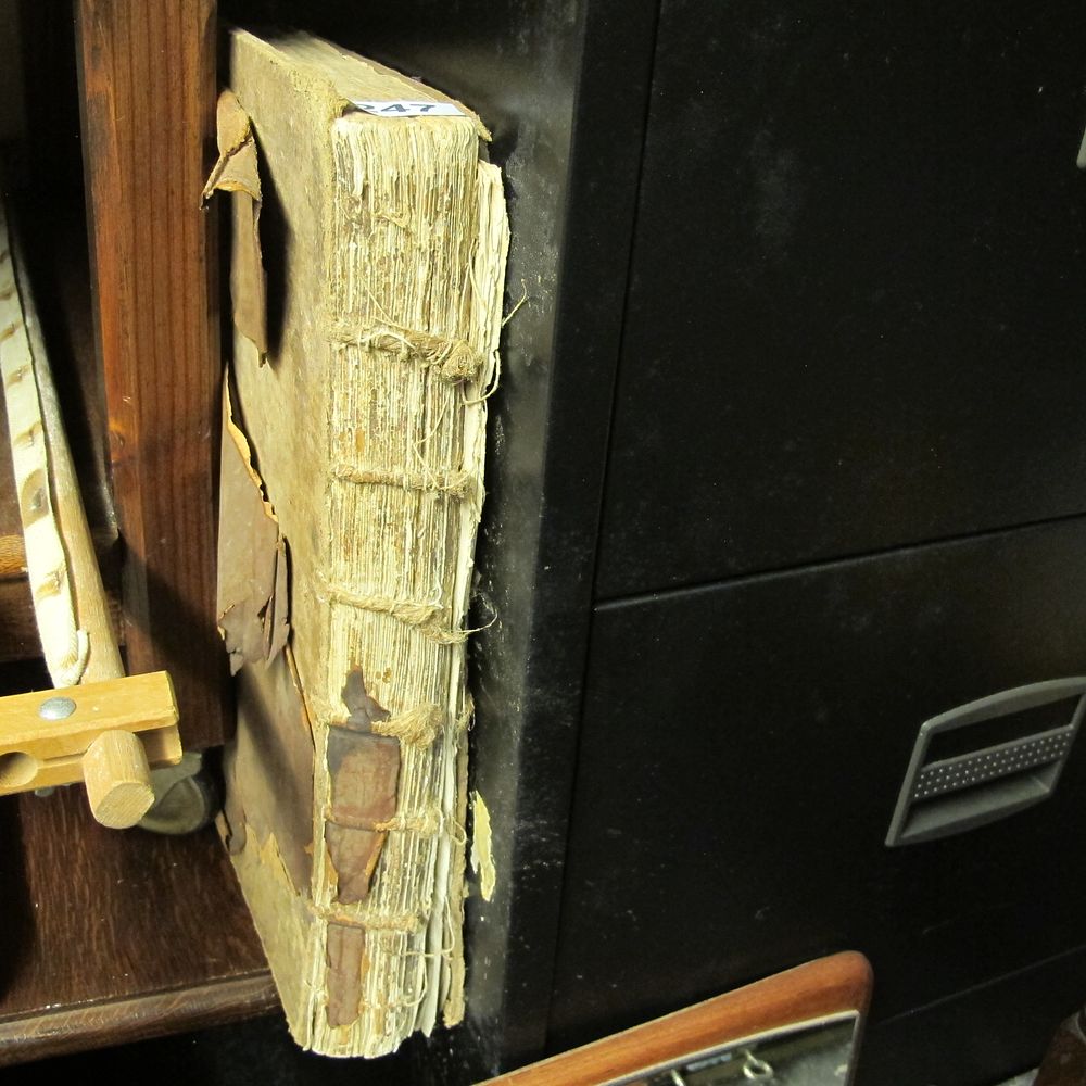 Lot 247: An Antique or Early Modern Vellum or Leather...