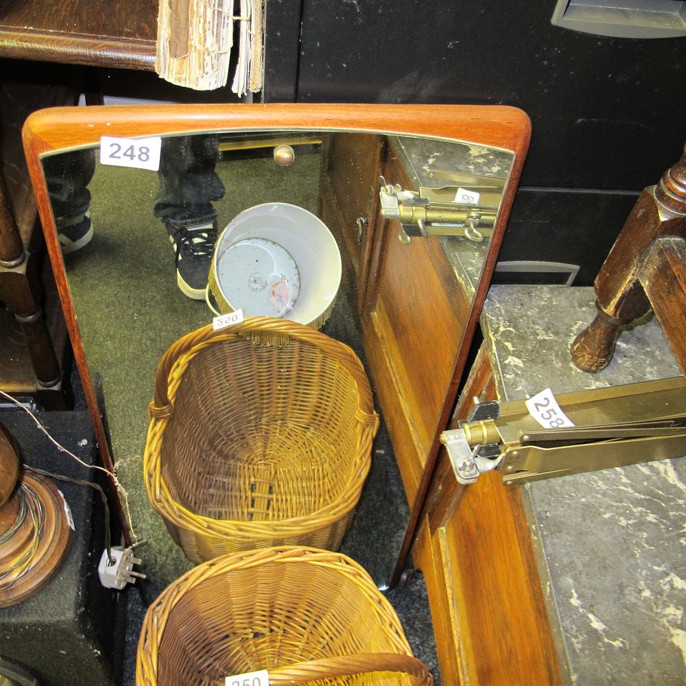 Lot 248: Mid-Century Modern Walnut Mirror