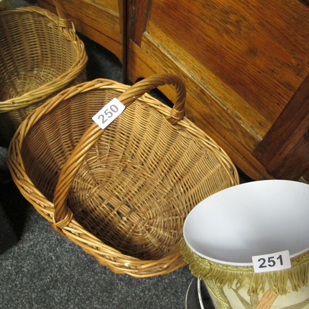 Lot 250:  Vintage Wicker Basket