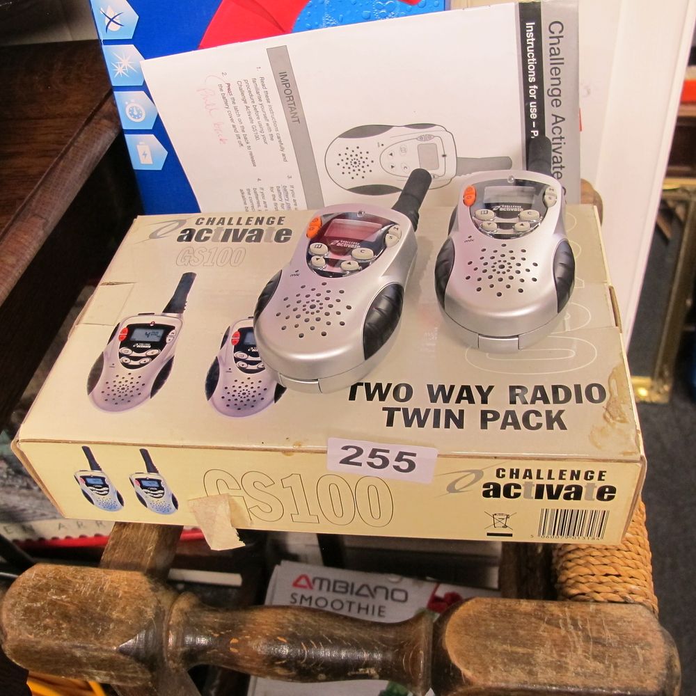 Lot 255: Challenge Activate GS100 Two-Way Radio Twin Pack