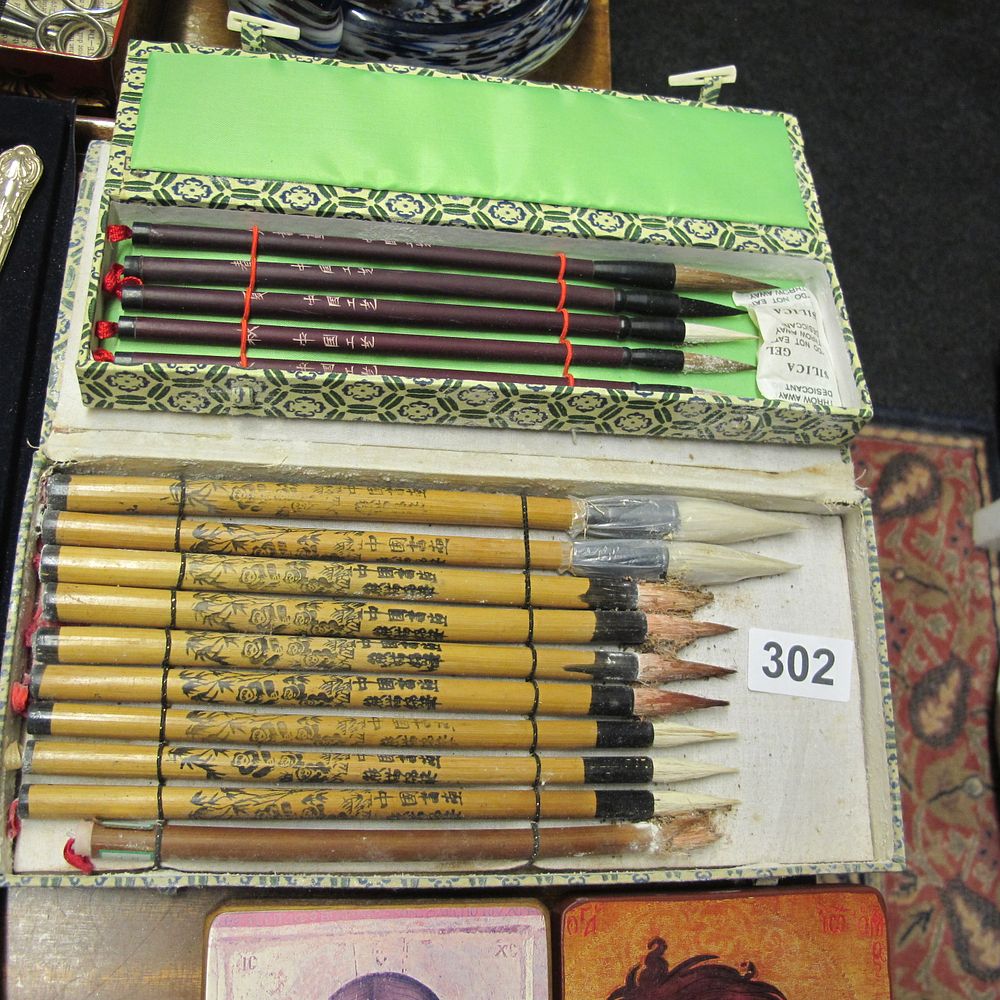 Lot 302: A Collection of Chinese Calligraphy and Painting Brush...