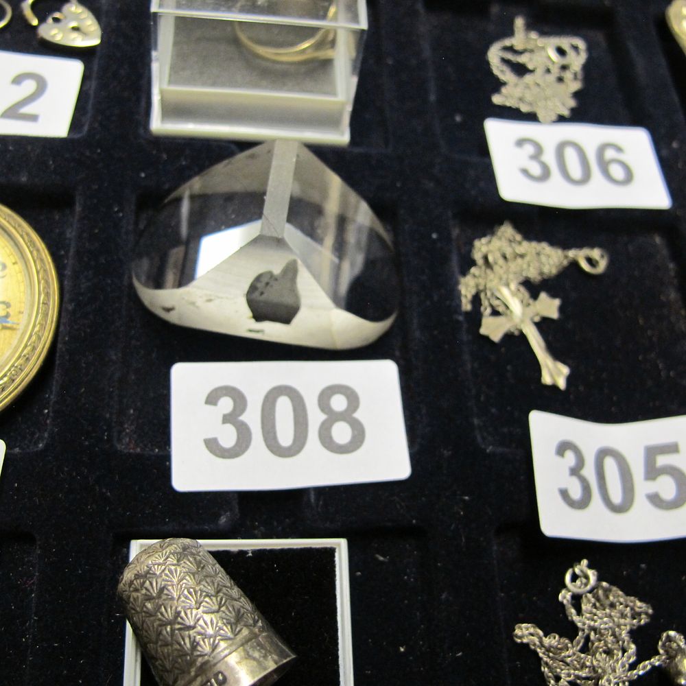 Lot 308: A Collection of Small Objects, including a Faceted...