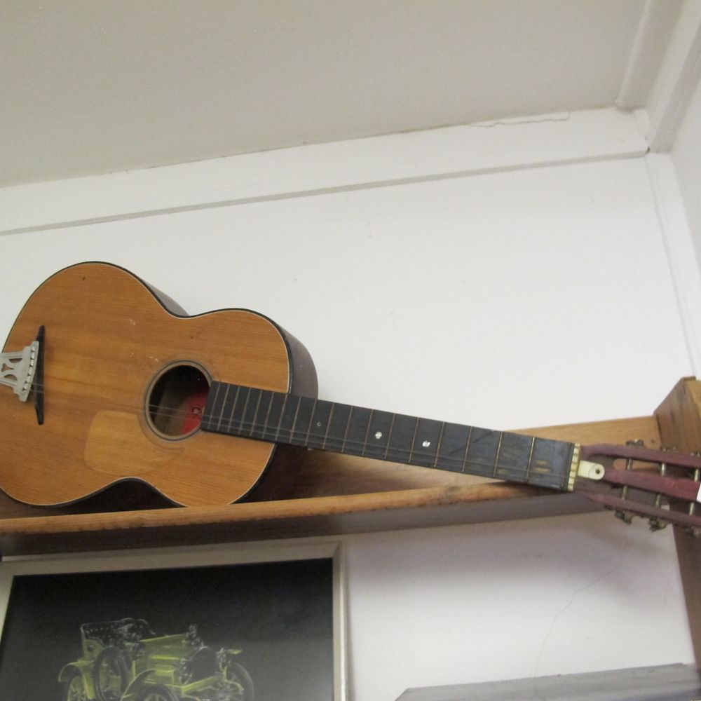 Lot 393: A Vintage Acoustic Guitar, Parlor Style Rancho
