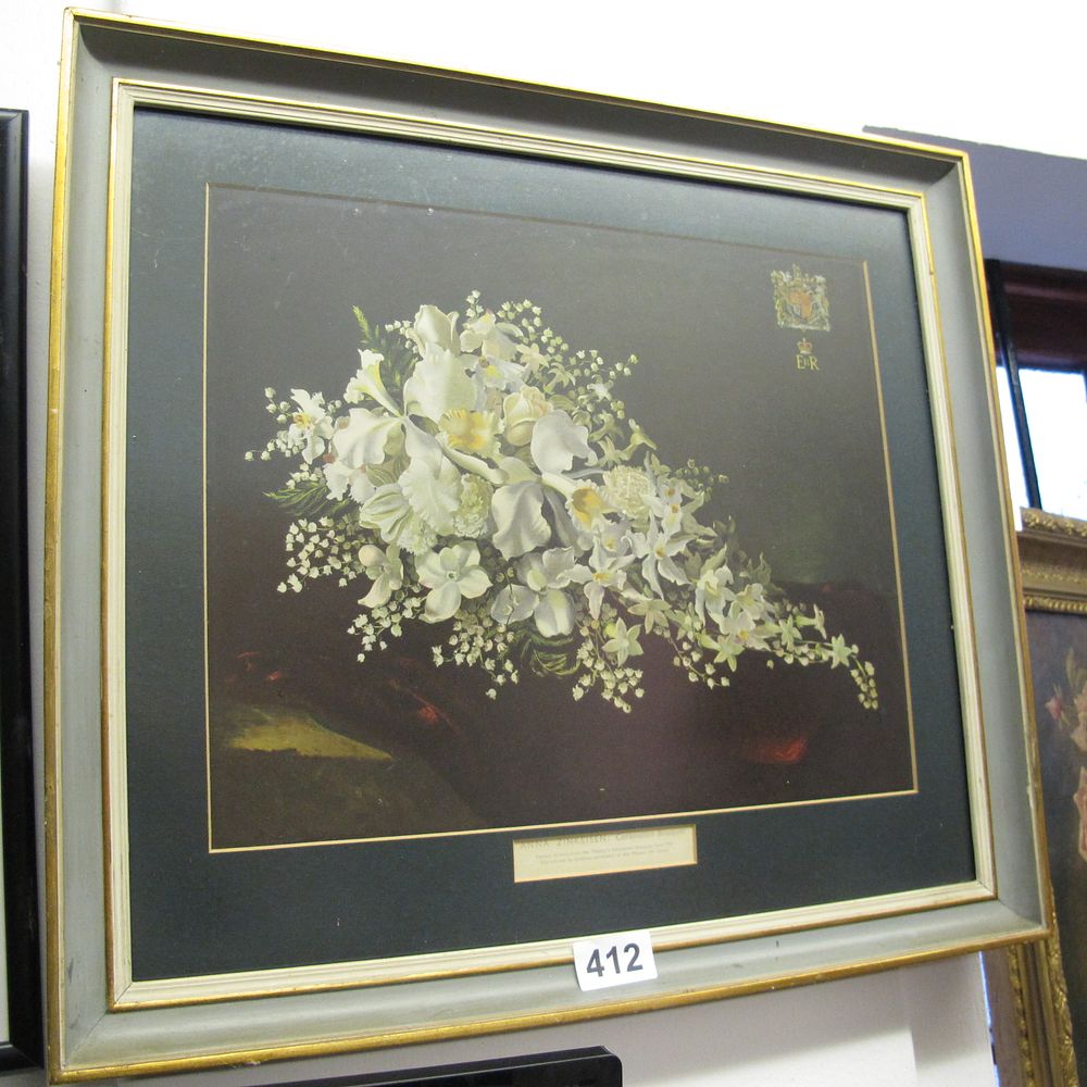 Lot 412: Anna Zinkeisen: 'Coronation Bouquet' Print, 1953
