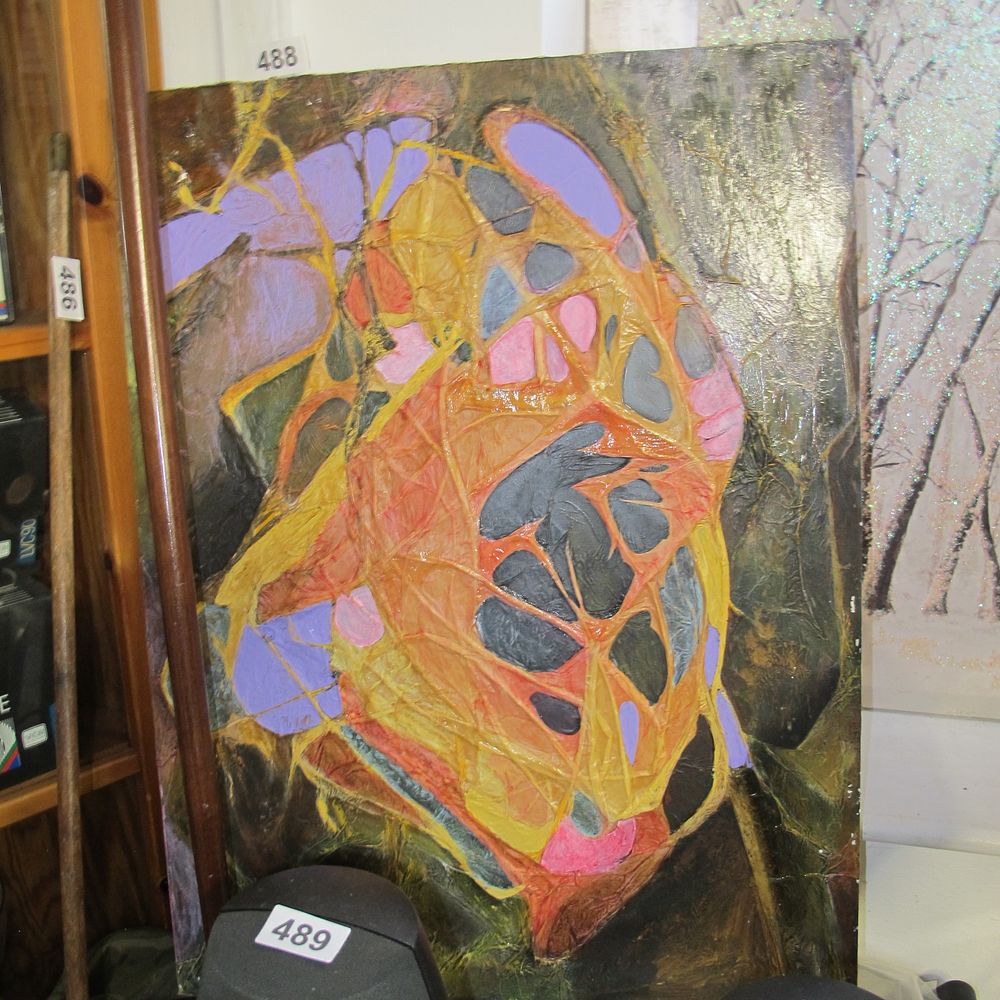 Lot 488: An Abstract Mixed Media Artwork