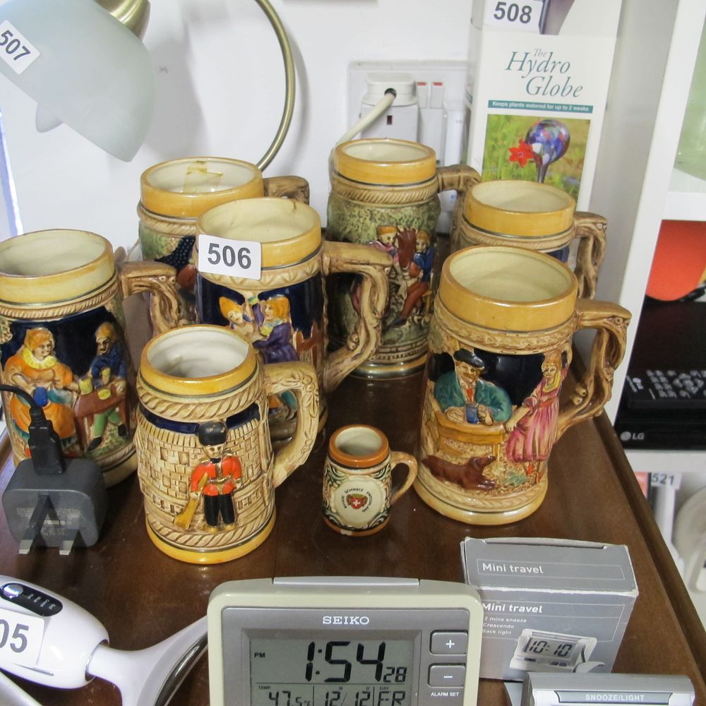 Lot 506: A Collection of Seven Glazed Ceramic and Stoneware...