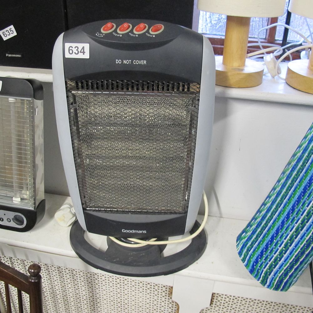 Lot 634: Goodmans 1200W Oscillating Halogen Heater
