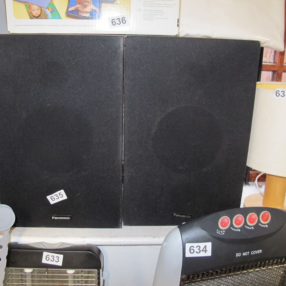 Lot 635: A Pair of Panasonic Bookshelf Speakers, A Pair...