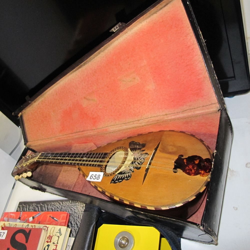 Lot 658: A Neapolitan Bowl-Back Mandolin with Insect Motif, in...