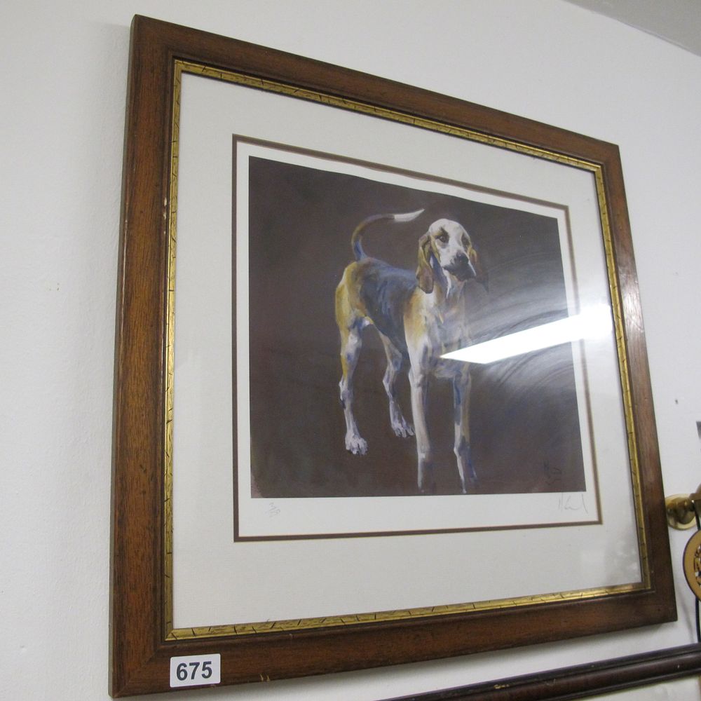 Lot 675: Mieke Jonker, 'Huntingdogs of Cheverny', Editioned Print