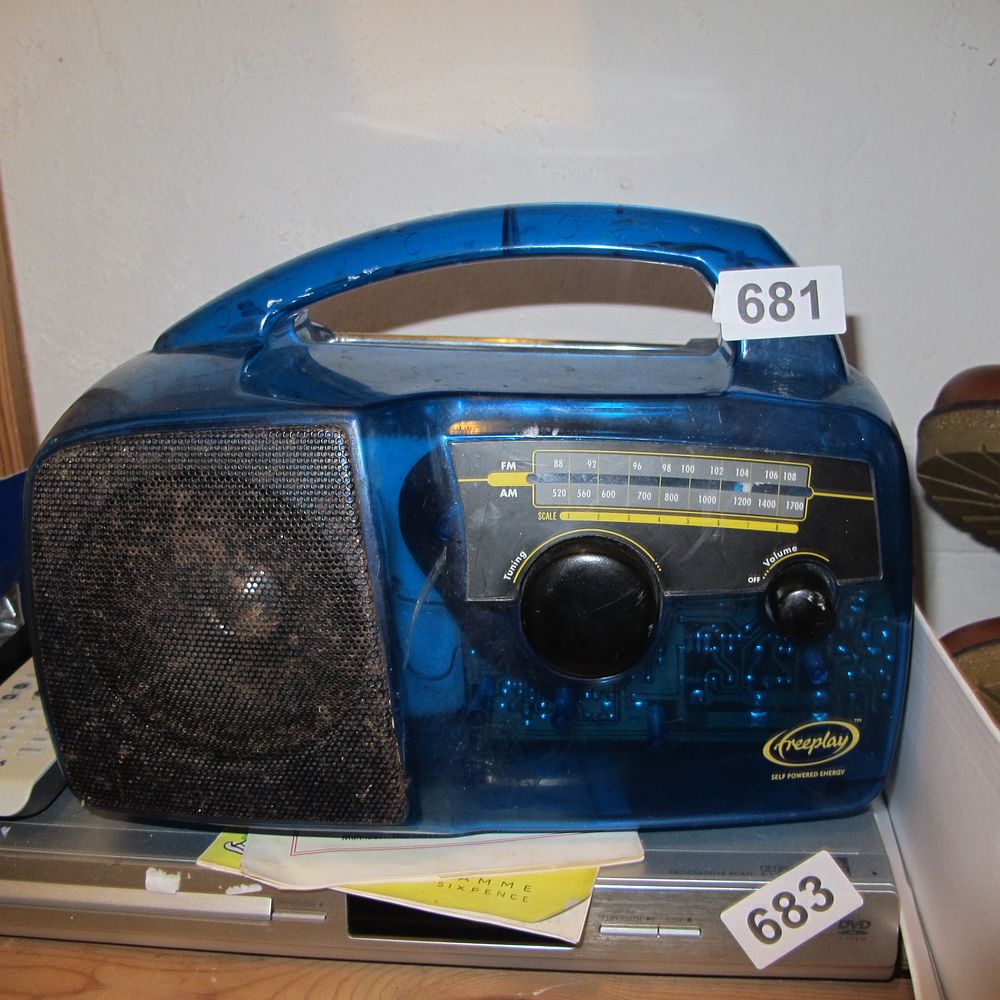 Lot 681: Freeplay Self-Powered Solar and Wind-Up AM/FM Radio