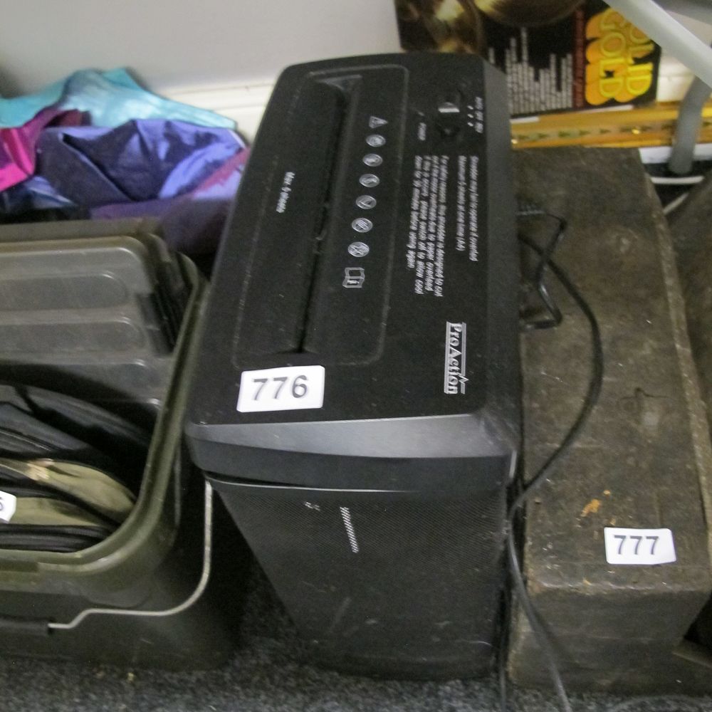 Lot 776: A Pro Action Contemporary Micro-Cut Paper Shredder